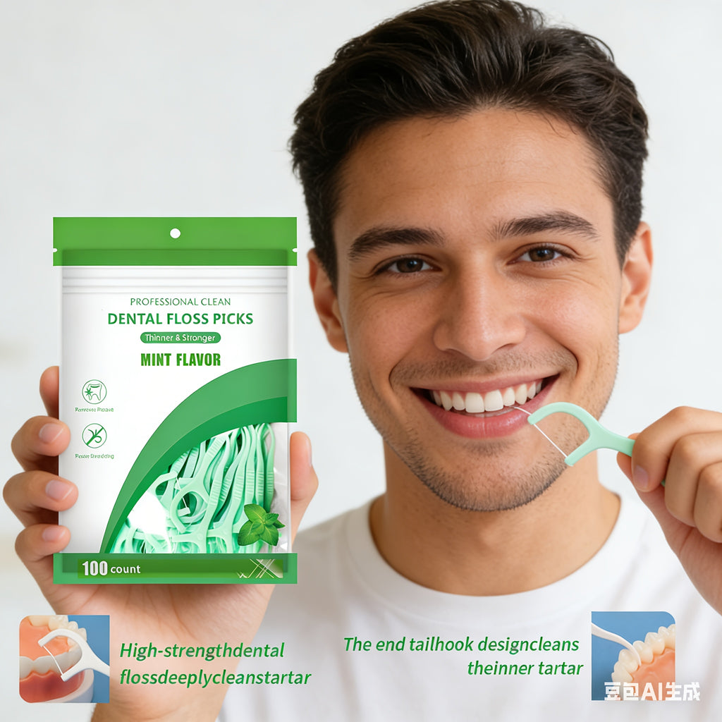 200pcs of Budget-Friendly Mint Dental Floss, Offering a Refreshing Mint Flavor, Designed to Fulfill Daily Oral Hygiene Requirements, Effectively Removes Food Particles Stuck Between Teeth, Durable And Comfortable