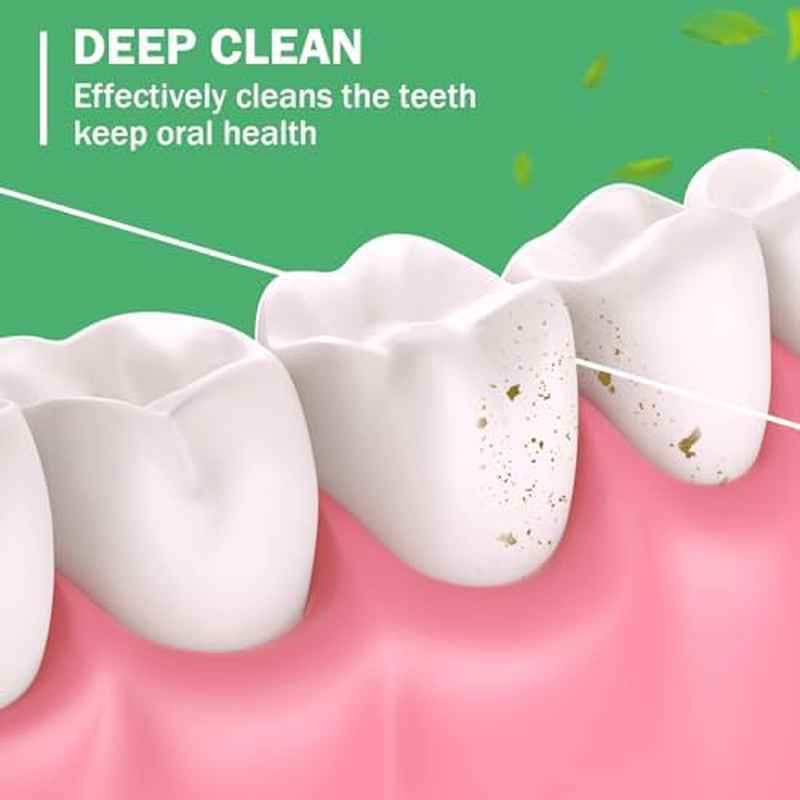 Travel Dental Floss for Teeth And Gum Protection, Mint Flavor, 1968.5inch Each