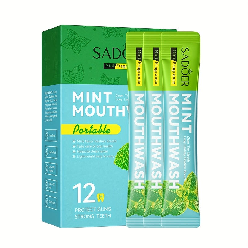 20pcs of Peppermint Mouthwash for Deep Cleaning, a Standalone Product for Fresh Breath with a Liquid Mint Flavor, Perfect for Valentine'S Day And Dating, And Convenient for Travel.