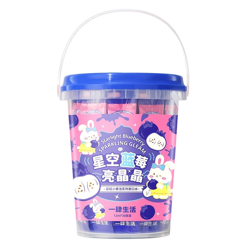 30pcs Fruit Flavor Mouthwash, Long-lasting Fragrance, Contains Rice, Probiotic, Mint, Fruit & Plant Extract, Deep Cleansing, Standalone Mouthwash, Fresh Breath, Oral Care Cleansing, Great for After Meals, Hotels, Dating