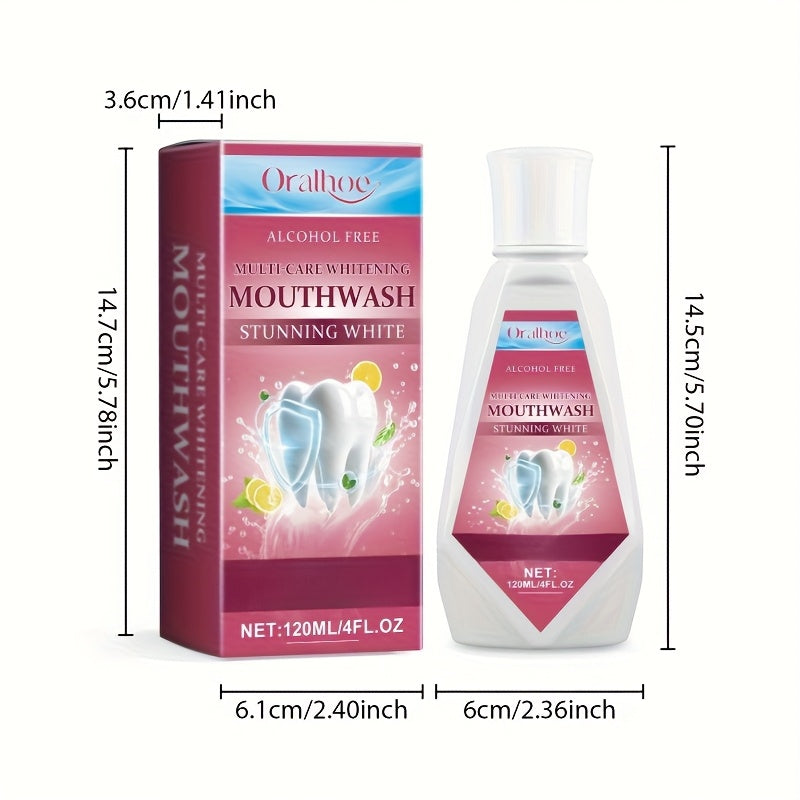3-Bottle Pack Mint Flavored Mouthwash - Deep Clean Oral Care, Teeth, Portable Fresh Breath Rinse, Non-Alcoholic, Ideal Gift for Couples, Long-Lasting Freshness, Convenient Use