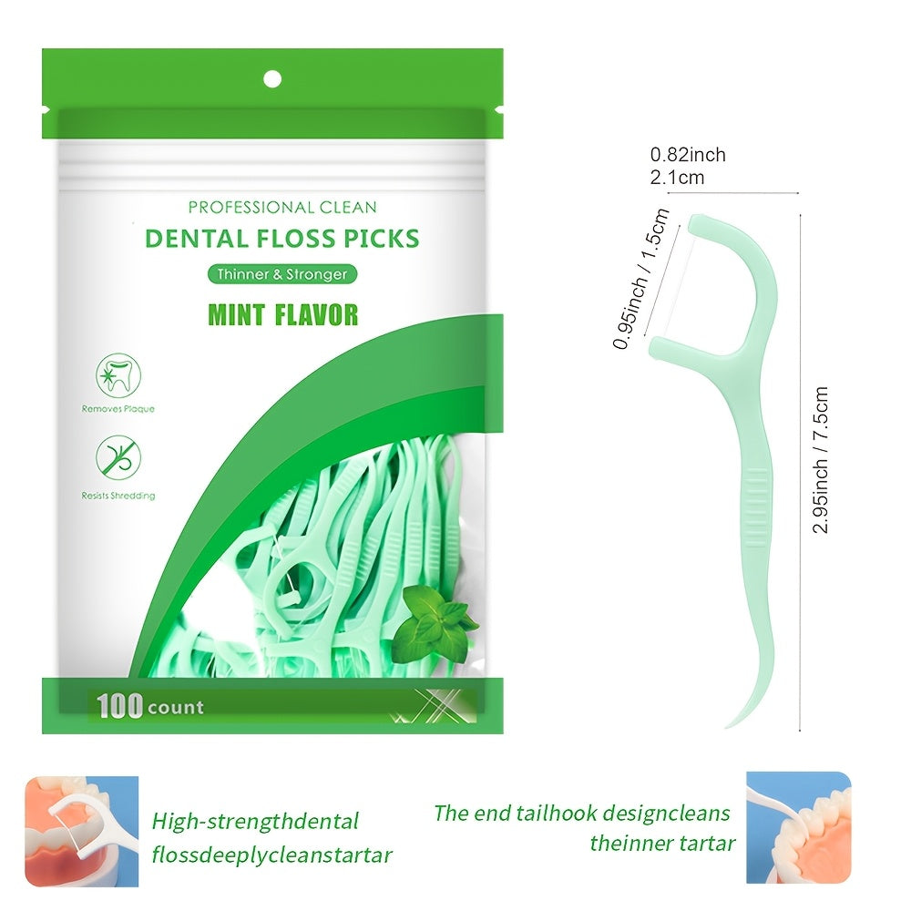 200pcs of Budget-Friendly Mint Dental Floss, Offering a Refreshing Mint Flavor, Designed to Fulfill Daily Oral Hygiene Requirements, Effectively Removes Food Particles Stuck Between Teeth, Durable And Comfortable
