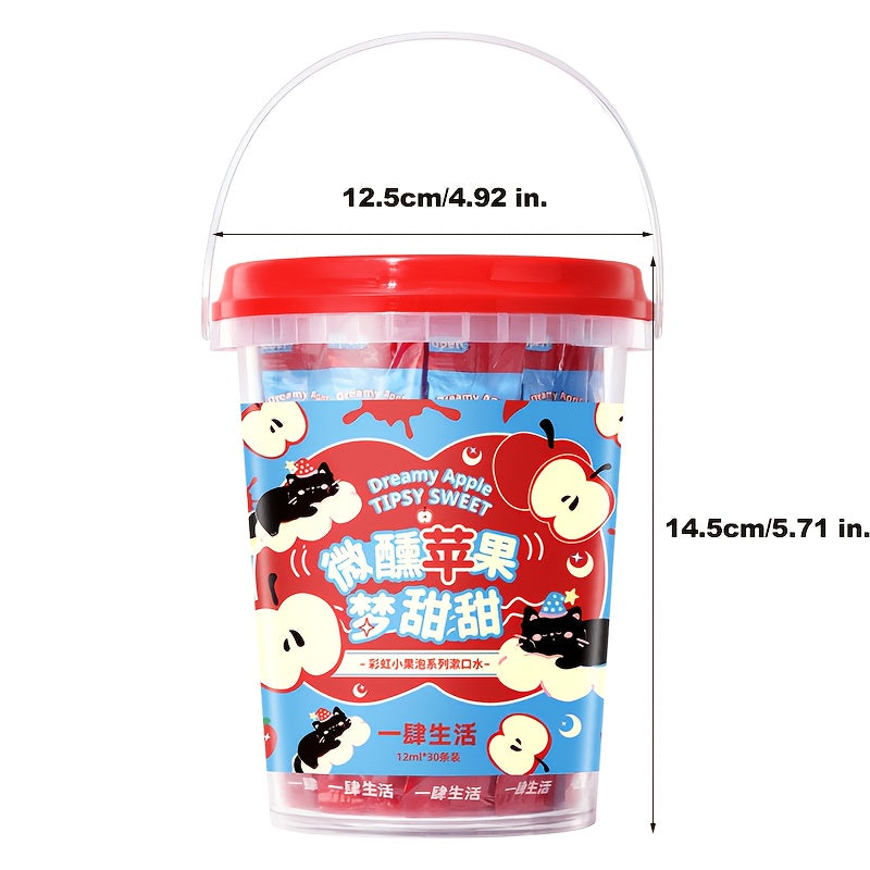 30pcs Rainbow Fruit Flavor Series Mouthwash, Apple Scent, Deep Cleansing, Lactobacillus Ferment, Long-Lasting Fresh Breath, Refreshing Mint Mouthwash, Small And Lightweight Portable, Suitable for Travel, Outdoor & Daily Use