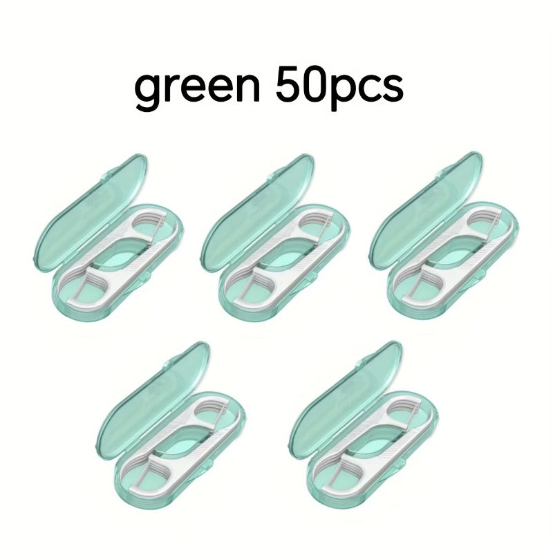 10\u002F 20\u002F 30\u002F 50pcs\u002F Box Portable Teeth Flosser with Disposable Floss Picks - Convenient And Practical for Travel And Camping