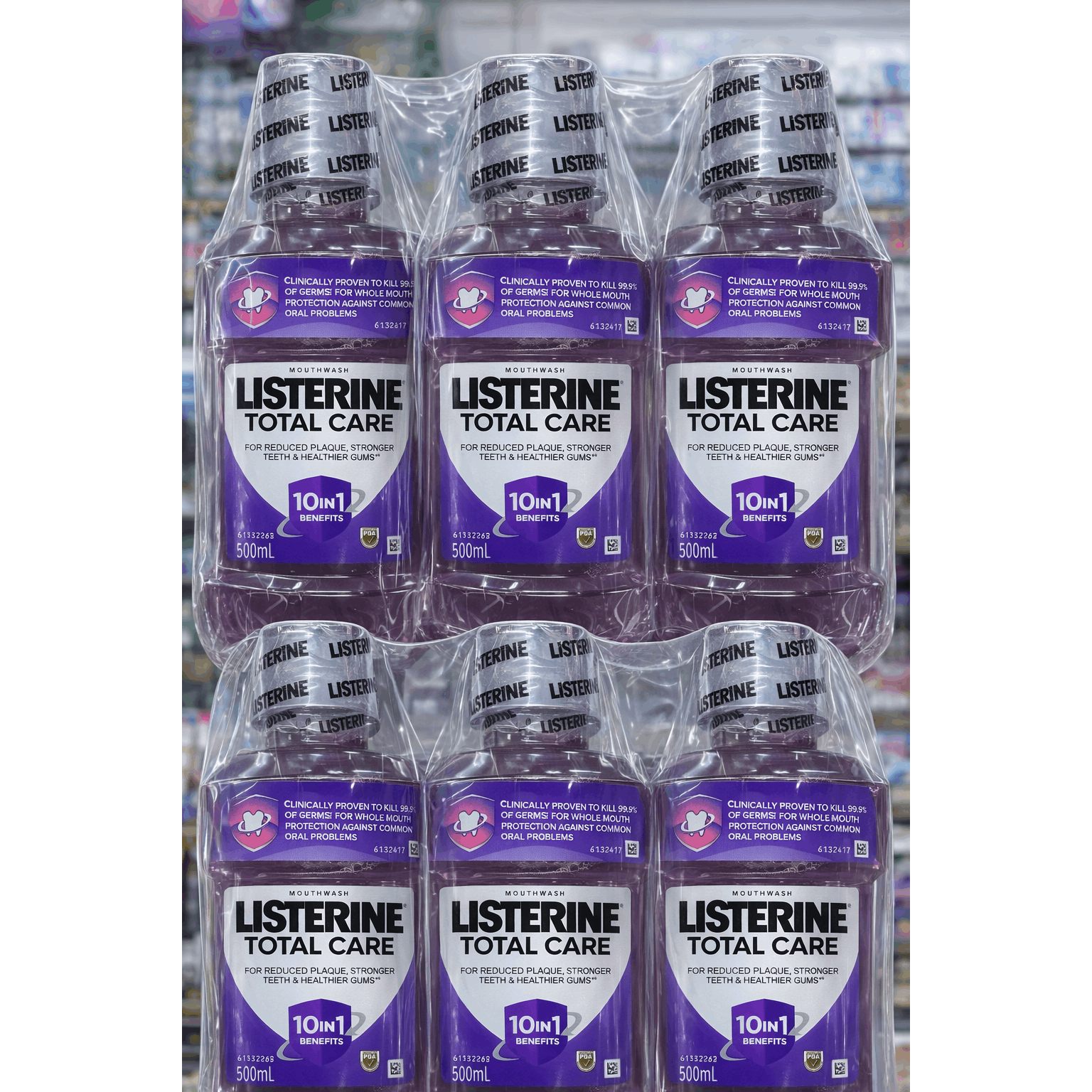 Listerine Total Care 500ml Antiseptic Mouthwash 6 Pack 10 in 1