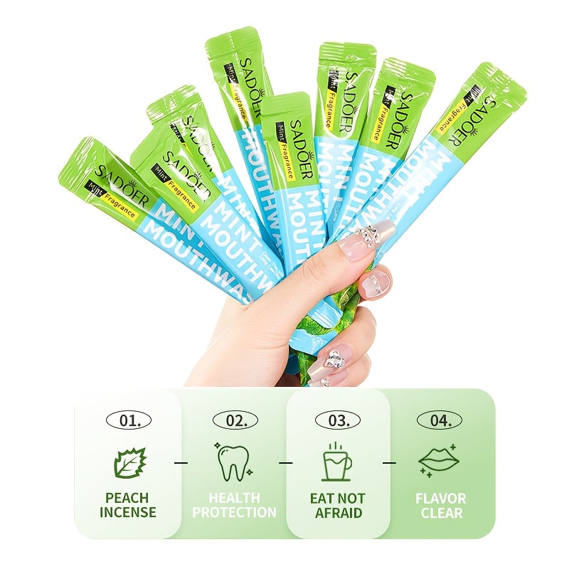 20pcs of Peppermint Mouthwash for Deep Cleaning, a Standalone Product for Fresh Breath with a Liquid Mint Flavor, Perfect for Valentine'S Day And Dating, And Convenient for Travel.