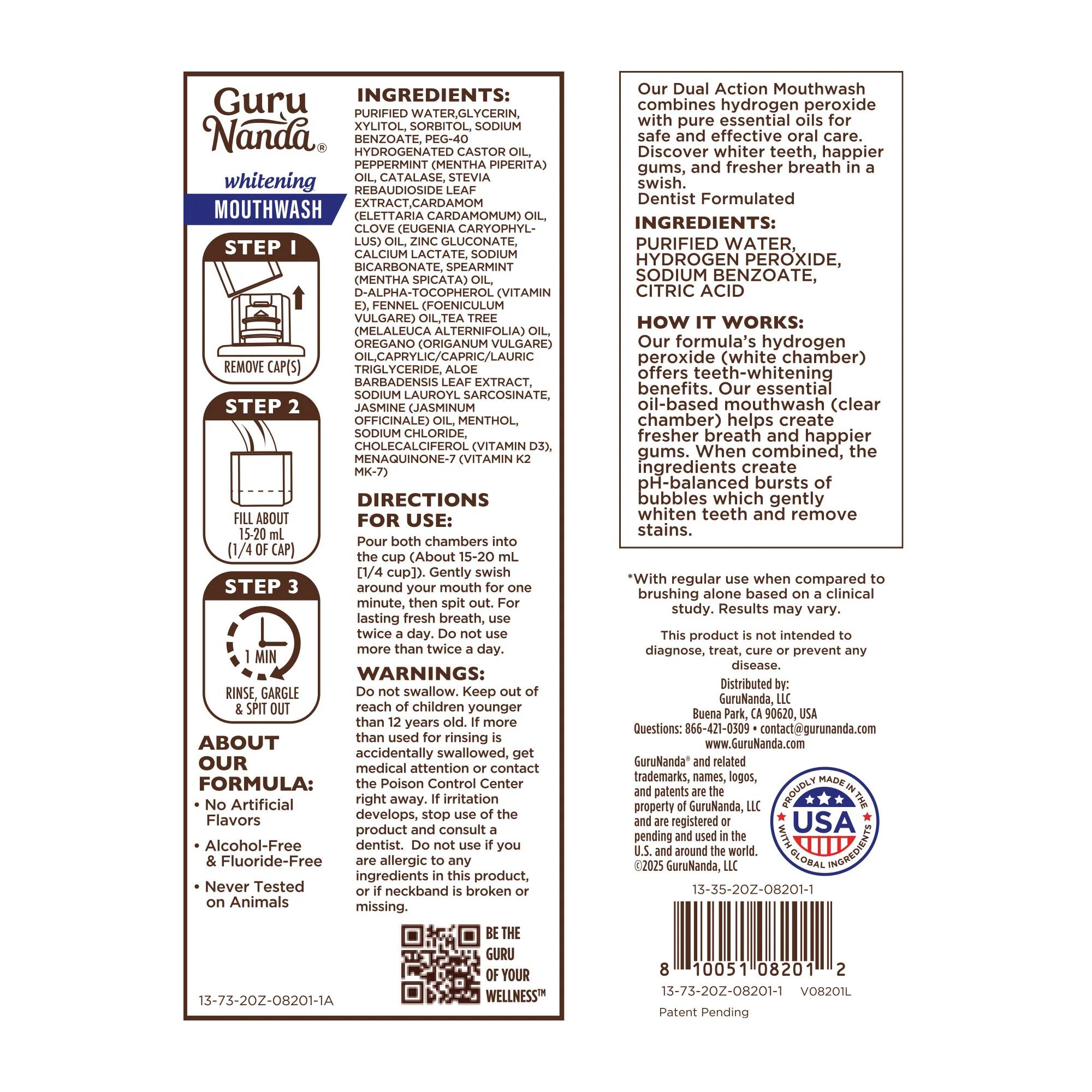 Dual Barrel Oxyburst Whitening Mouthwash, 20 Fl Oz - 3 Pk