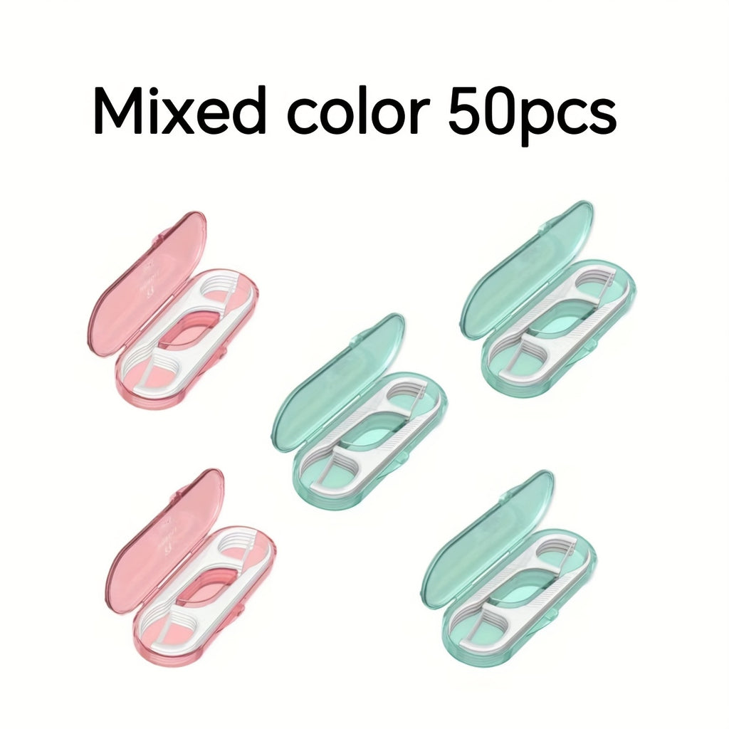10\u002F 20\u002F 30\u002F 50pcs\u002F Box Portable Teeth Flosser with Disposable Floss Picks - Convenient And Practical for Travel And Camping