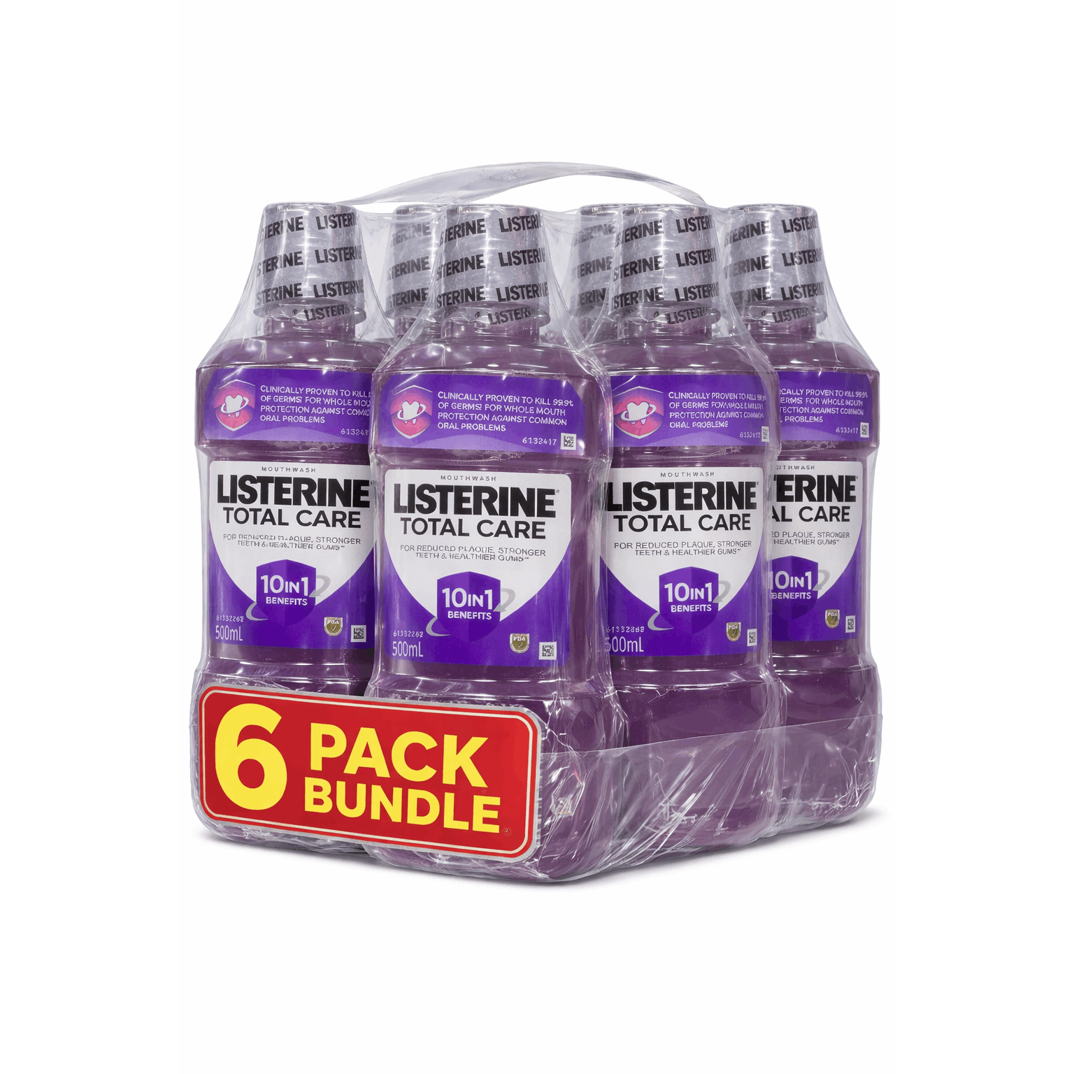 Listerine Total Care 500ml Antiseptic Mouthwash 6 Pack 10 in 1