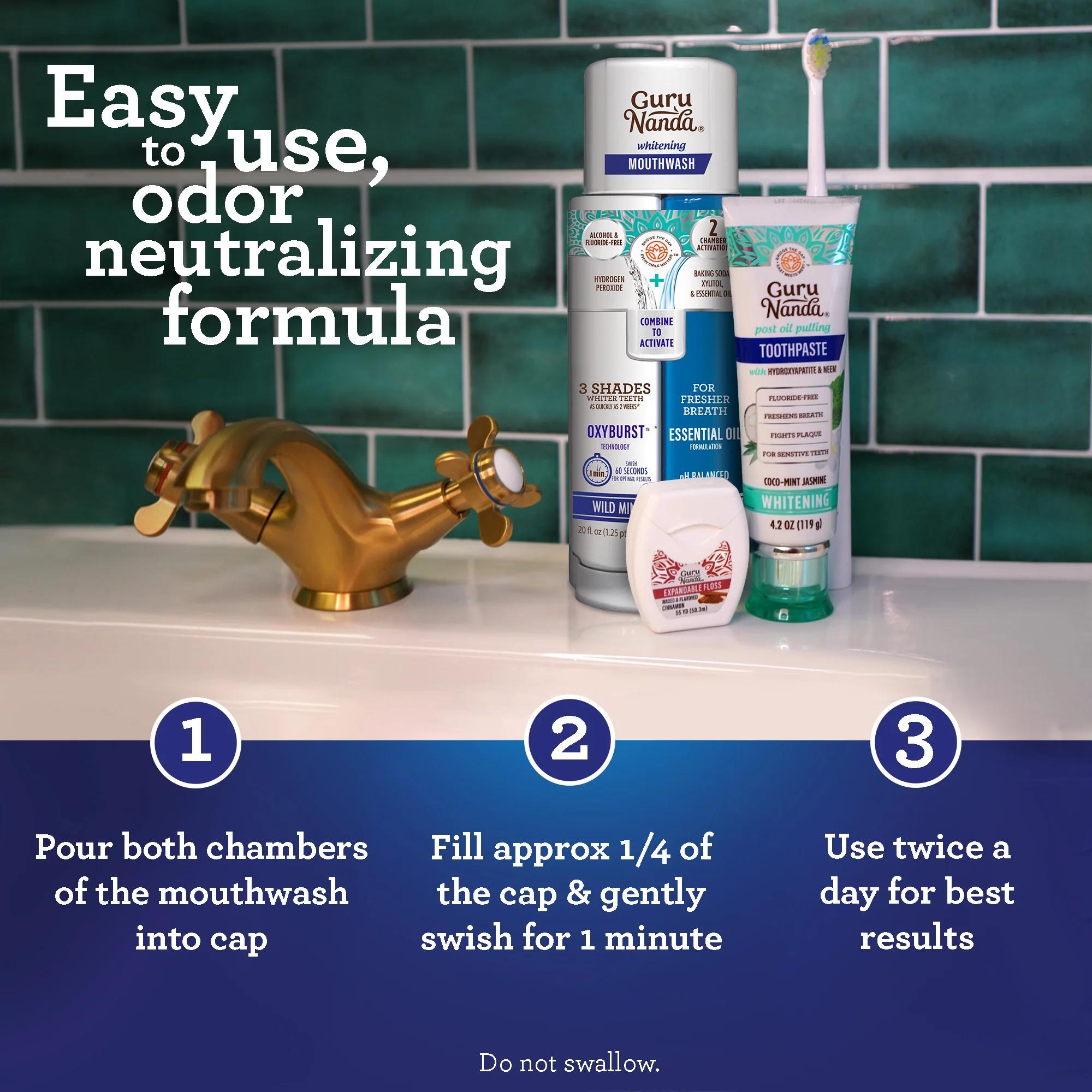 Dual Barrel Oxyburst Whitening Mouthwash, 20 Fl Oz - 3 Pk